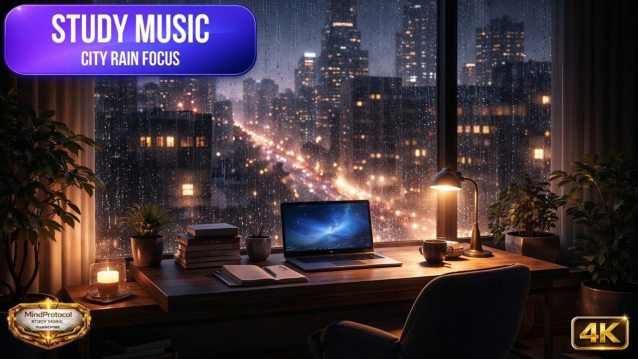 2026 Ultimate Study Music For Focus & Productivity | City Rain Focus