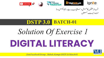 digiskills digital literacy exercise 01 solution 2025 | dstp 3.0 batch 01