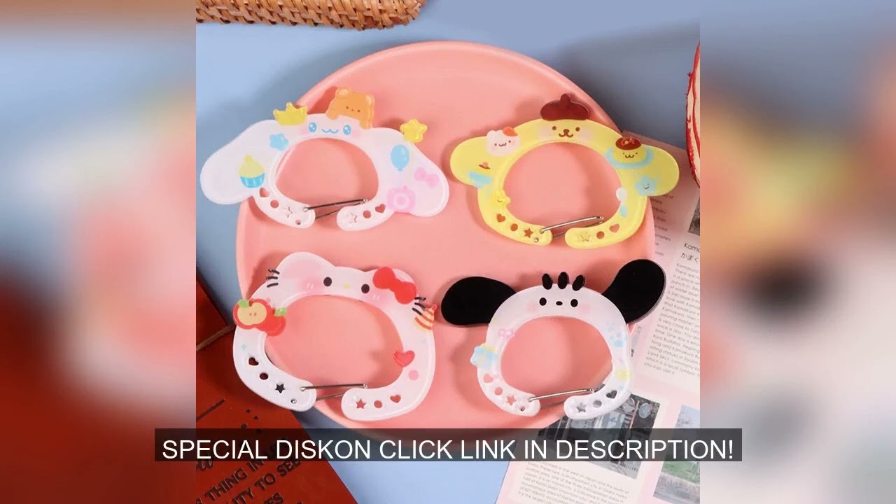 Sanrio Kuromi DIY Carabiner Keychain Bag Charm; Hello Kitty Melody Cinnamoroll Backpack Pendant Hand