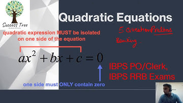 SBI | IBPS| RRB| Quantitative Aptitude | Quadratic Equations (Part-1) | By Sandeep Sir