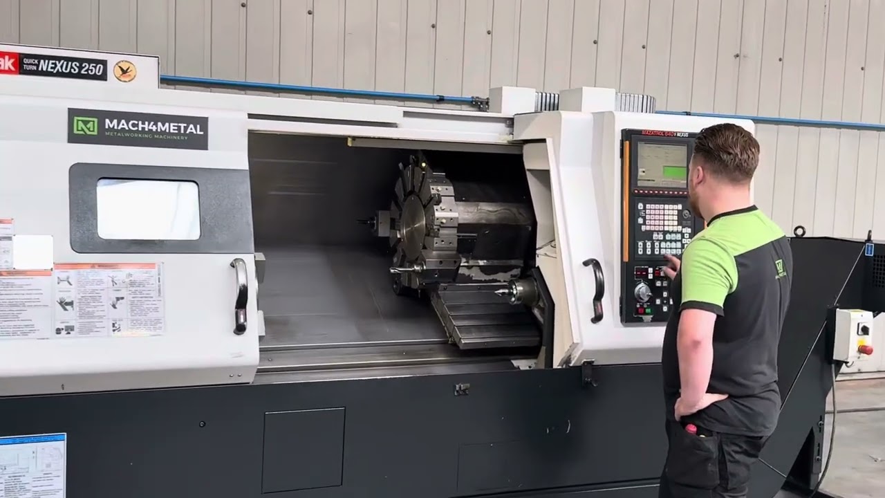 Mazak QT Quick Turn NEXUS 250 CNC Lathe Mach4Metal Drehmaschine