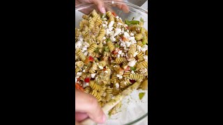 Healthy pasta salad with chicken