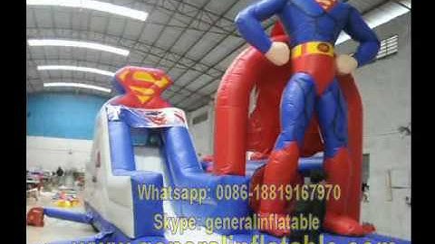 Superman inflatable obstacle course