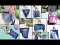 10 Beautiful Jeans Purse Bag ideas || How to Make || Old clothe Reuse || Handmade thing