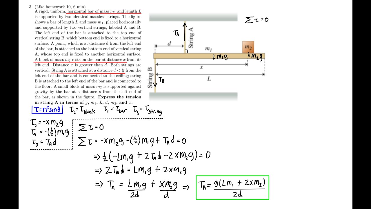Physics 252 Week 2: Problem 3 - YouTube
