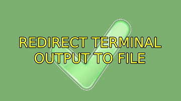 Redirect terminal output to file