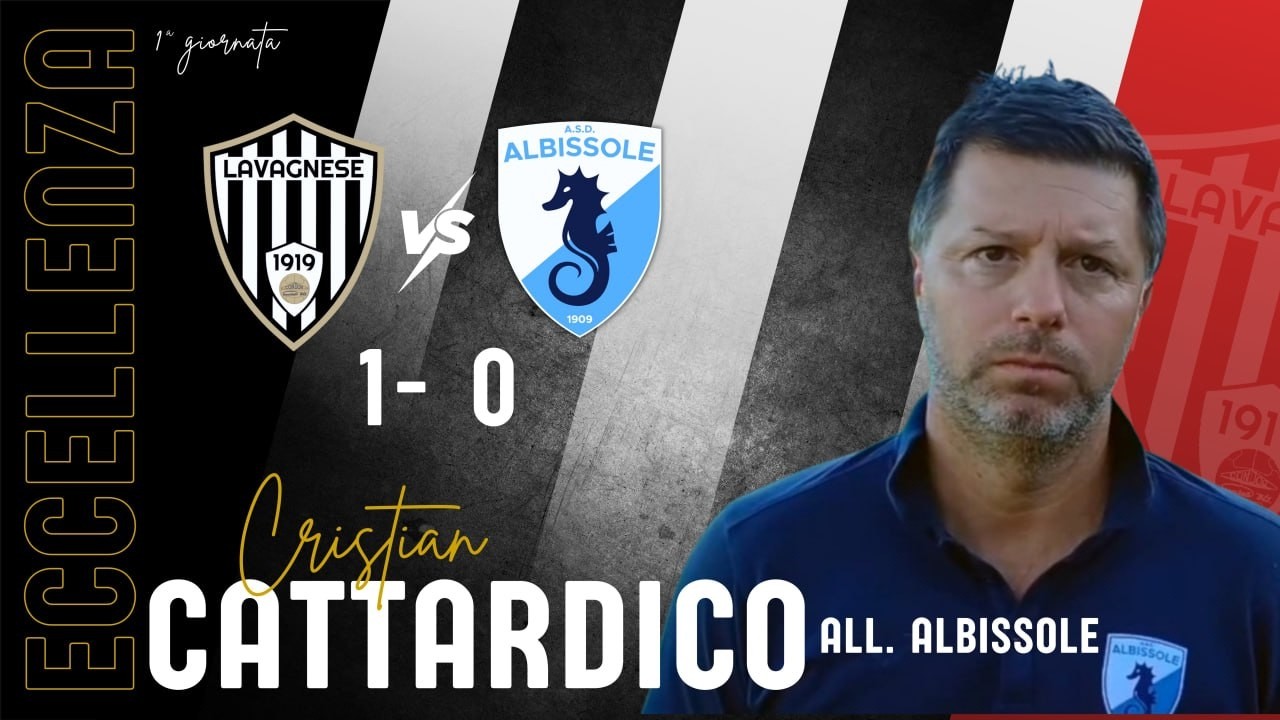 LAVAGNESE - ALBISSOLE  1-0 Intervista a Mister Cristian Cattardico all. Albissole