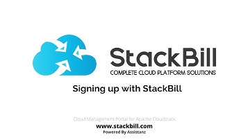 Signup with StackBill (CMP) cloud management portal.