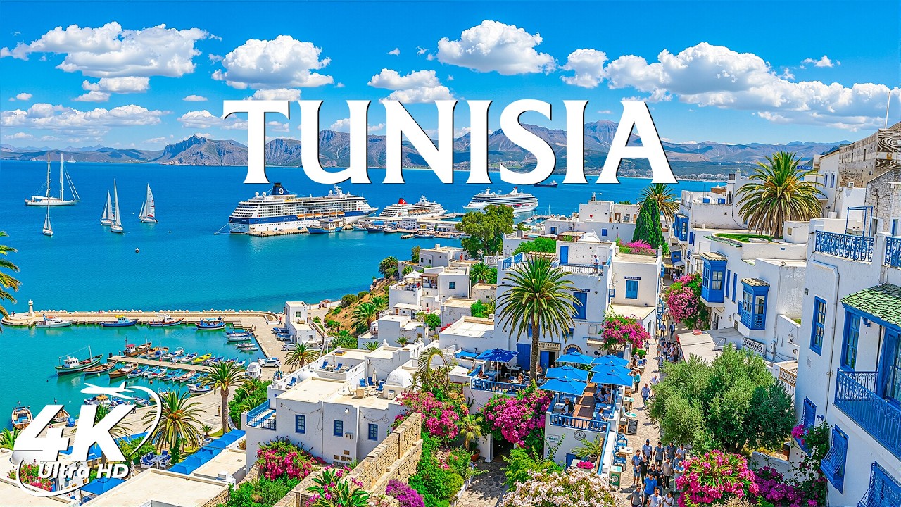 Tunisia Scenic Nature 4K 🇹🇳 | Sahara Desert, Coastline & Mediterranean Views
