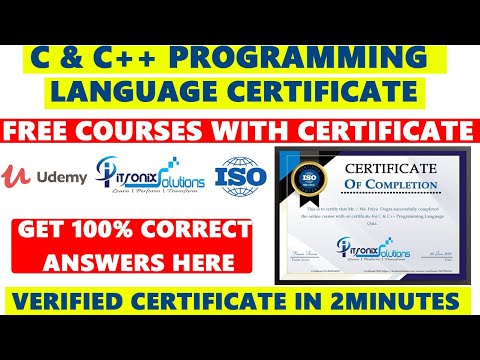 C Programming Language Free Certificate | Free Courses | C & C++ Free Certification within 2 minute