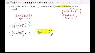 A2/AQA Maths - Trigonometry: Small Approximations