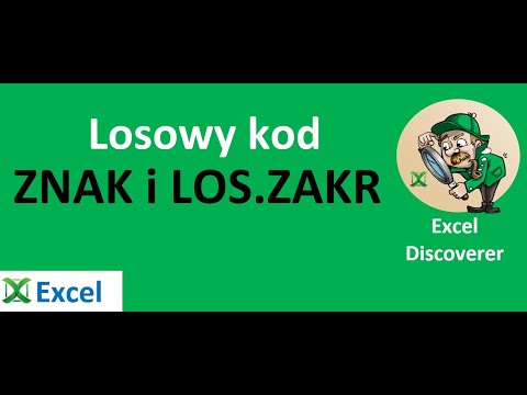 Excel - Generowanie losowych kodów - Funkcja ZNAK i KOD - porada 415