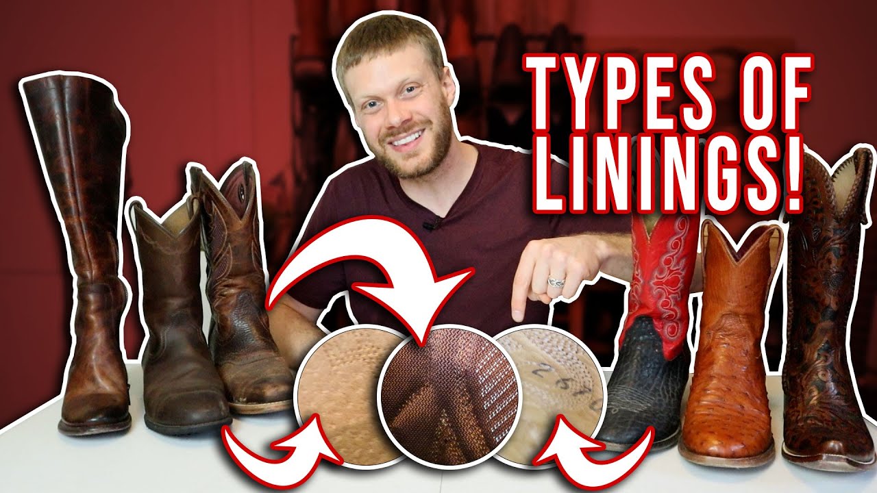 Types of Linings Inside Cowboy Boots - YouTube