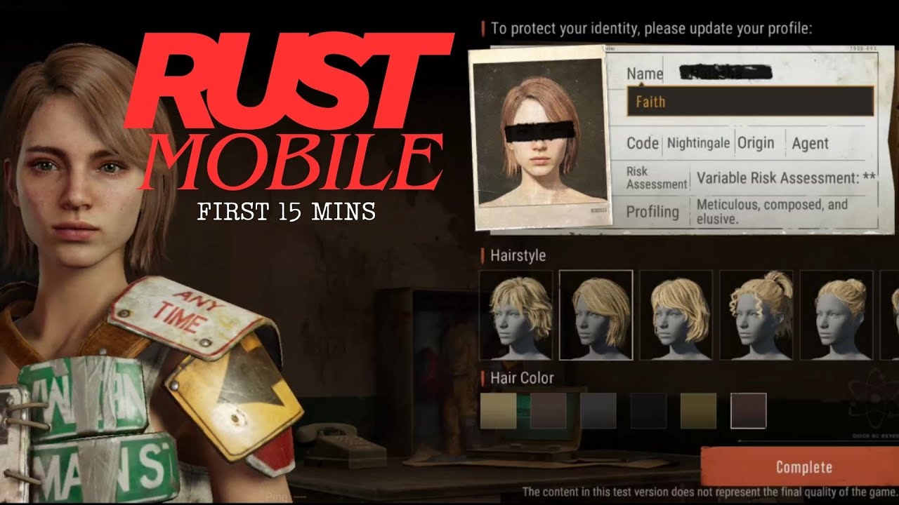 Custom 3d Rust Character Rust Mobile - Intro, Character Customisation & Tutorial - Closed Beta ...