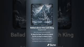 Вallad about the Lich King начинаем с Suno великие песнопения о величайших коралях Азерота!