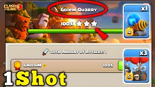 1 Shot Max Golem Quarry in Clan Capital