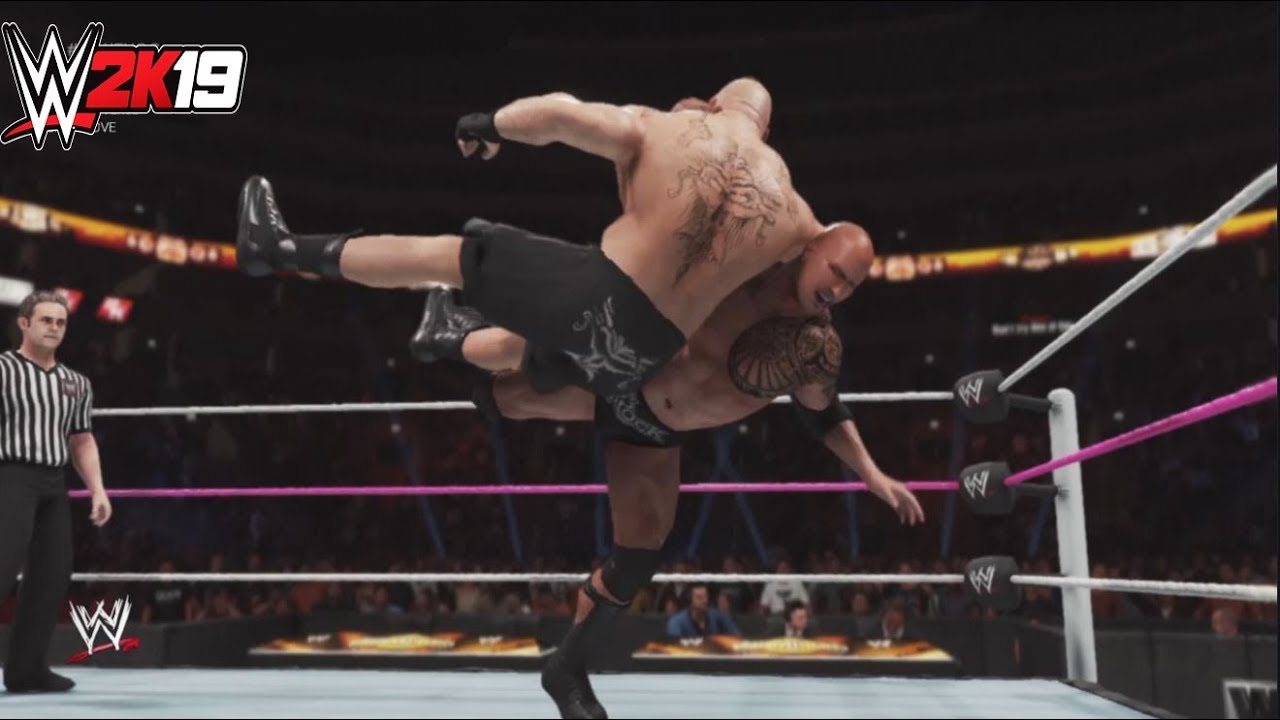 WWE-2K19-The Rock vs Brock Lesnar -Night Of Champion 2019