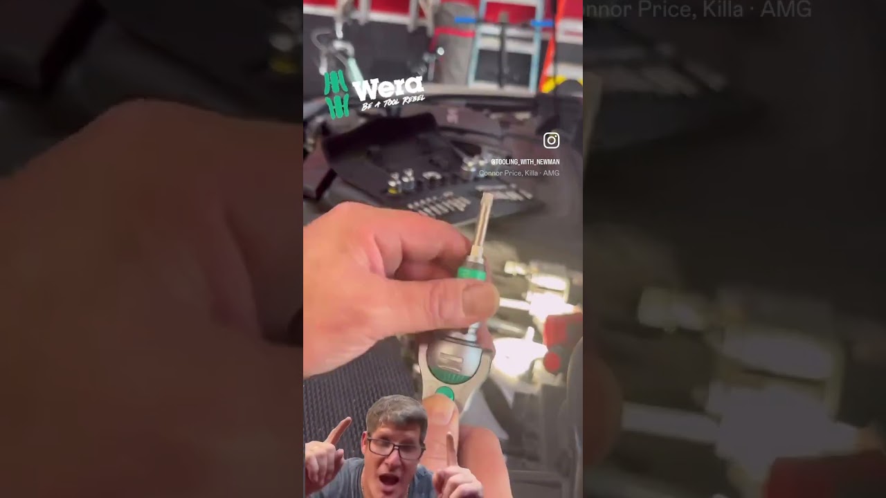 The Wera Zyklops Speed Ratchet is putting it in on the car today. 