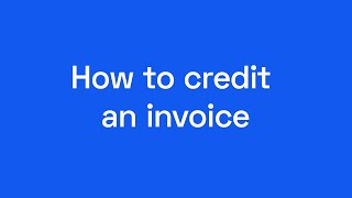 How to credit an invoice