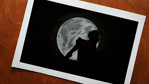 تحميل رسم بنت على القمر
