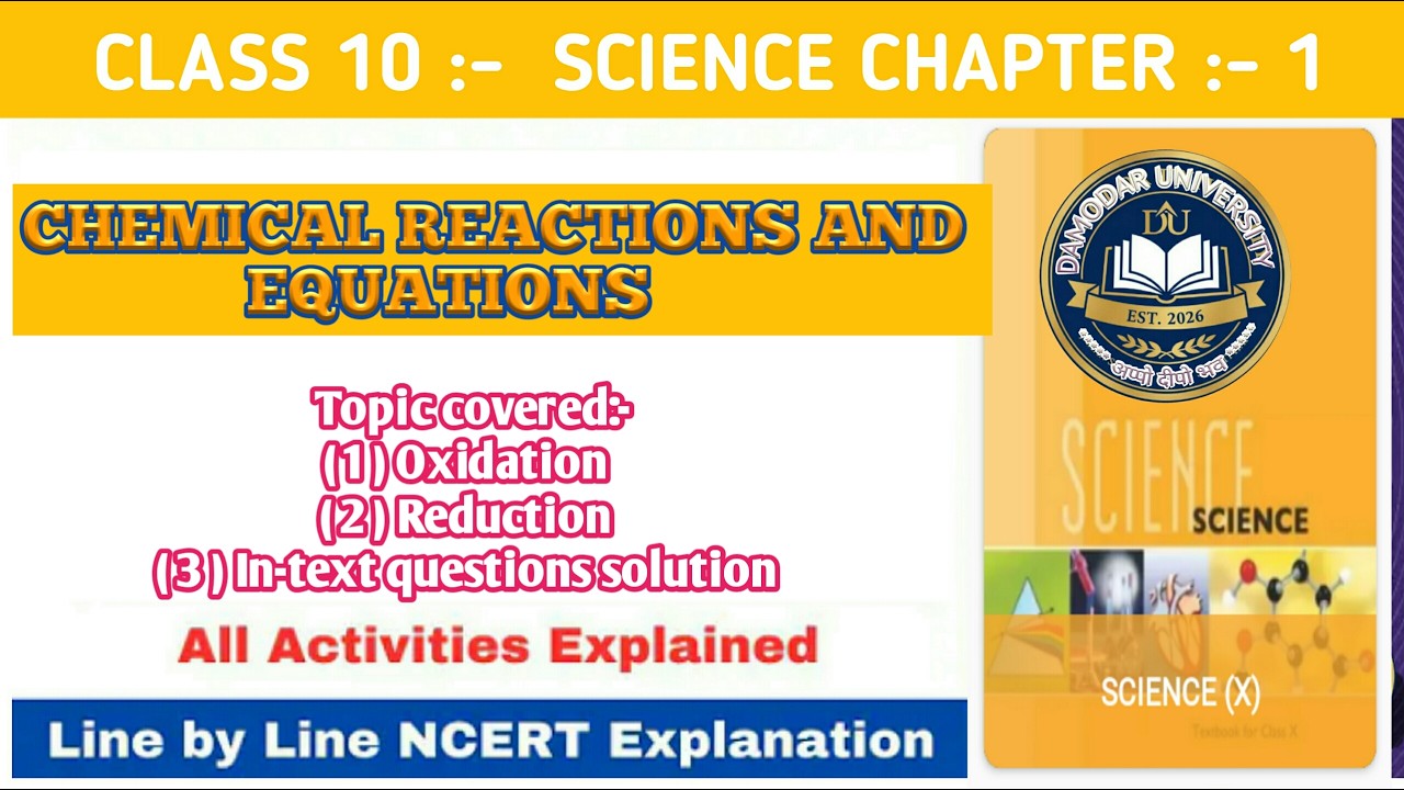 Oxidation and reduction with intext questions solution/ class 10 chapter-1