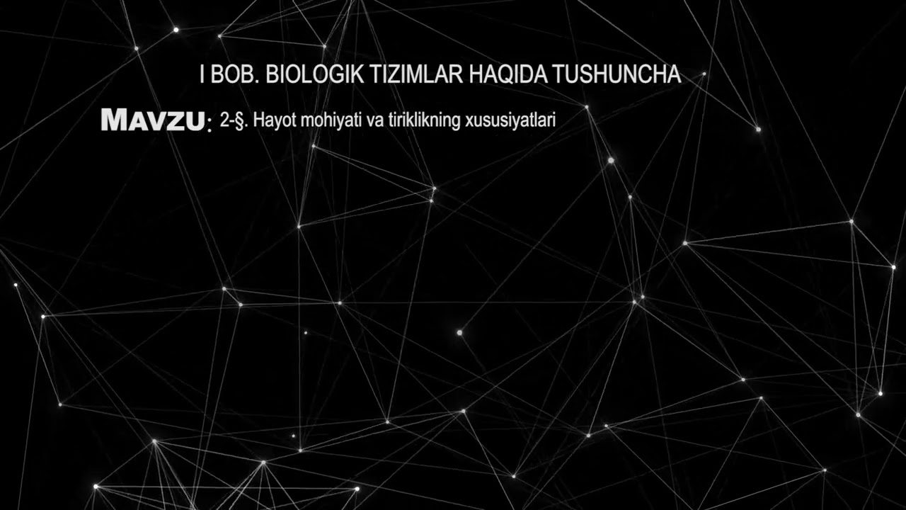 10-sinf BIOLOGIYA (audio dars to'liq) ABITURIYENTLAR UCHUN