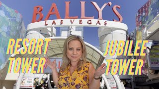 Bally's Las Vegas - 2 Room Tours! Resort Tower and Jubilee Tower Rooms!  #ballys #lasvegashotels 