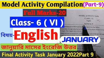 class 6 english model activity task January 2022, class 6 english model activity task part 9 2022