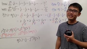 1-1/4+1/9-1/16+...  (zeta function & eta function)