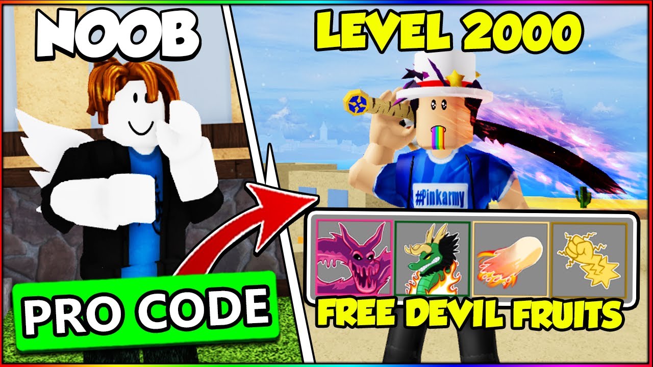 NOOB To LEVEL 2000! FREE DEVIL FRUITS & Codes! Blox Fruits #1