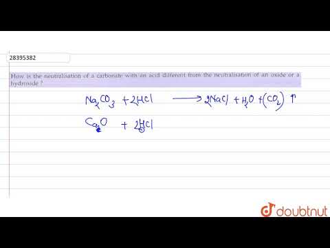 Video: Hvordan er neutralisering af et carbonat med en syre?