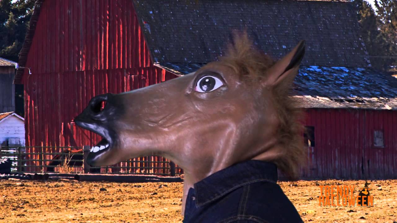Horse Deluxe Latex Mask via Trendy Halloween YouTube