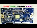 How to identify vgh vgl avdd and ckv voltage on the tcon board