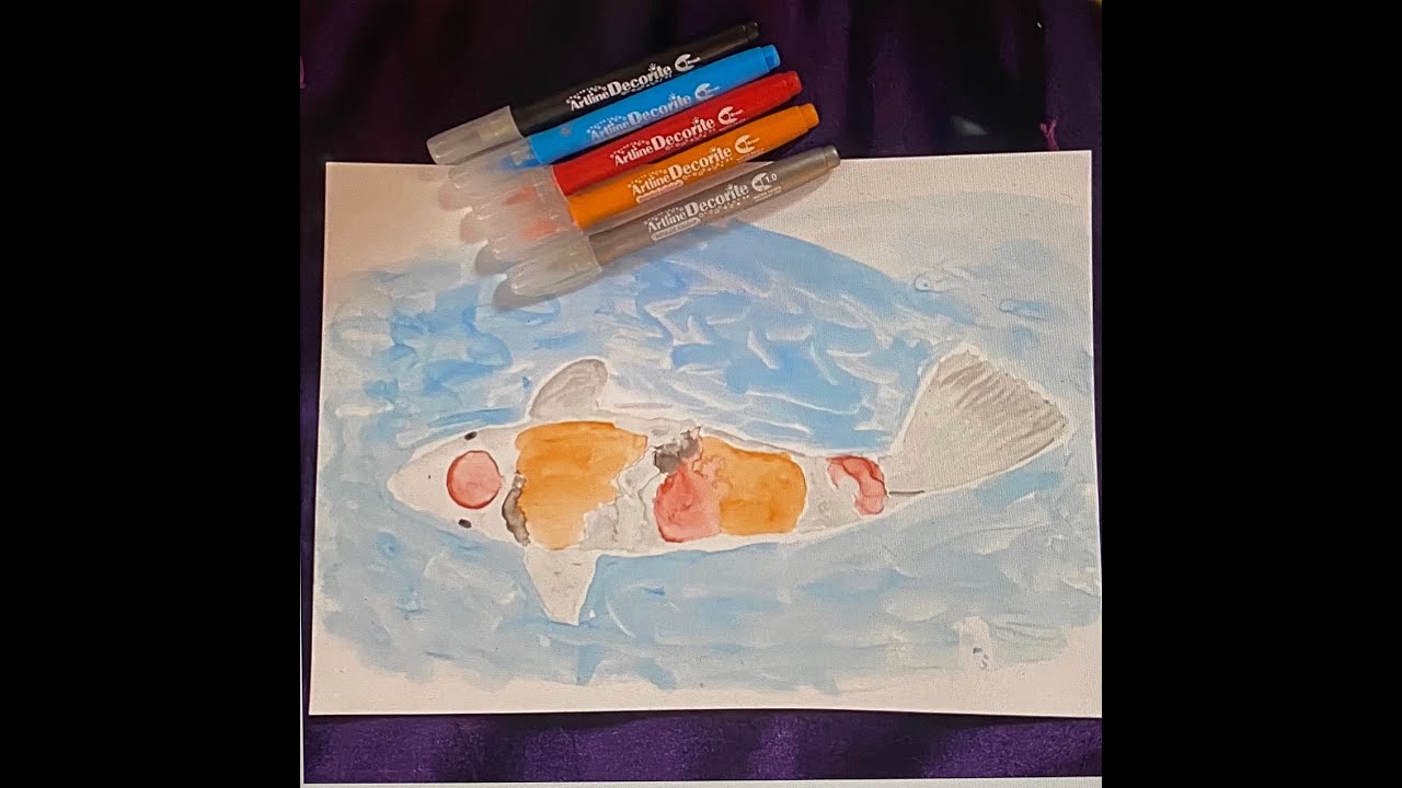 Marker painting on glossy paper with Artline Decorite pens YouTube