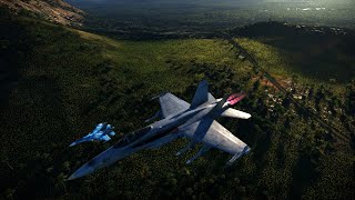Плановый полет на F-18C вместе с Су-33