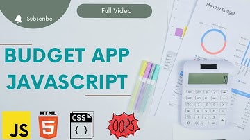 How to create a budget app javascript | full video