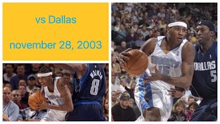 Carmelo Anthony 26 pts vs Dallas Mavericks Highlights (november 28, 2003)