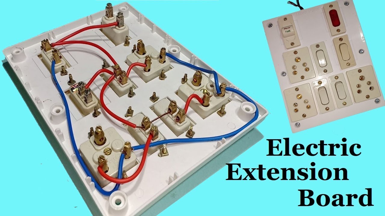 How To Make An Electric Extension Board with Fuse And