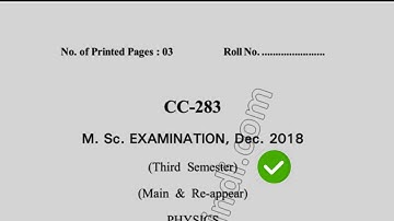 2018 Dcrust MSc Physics 3rd Sem Quantum Mechanics Question Paper
