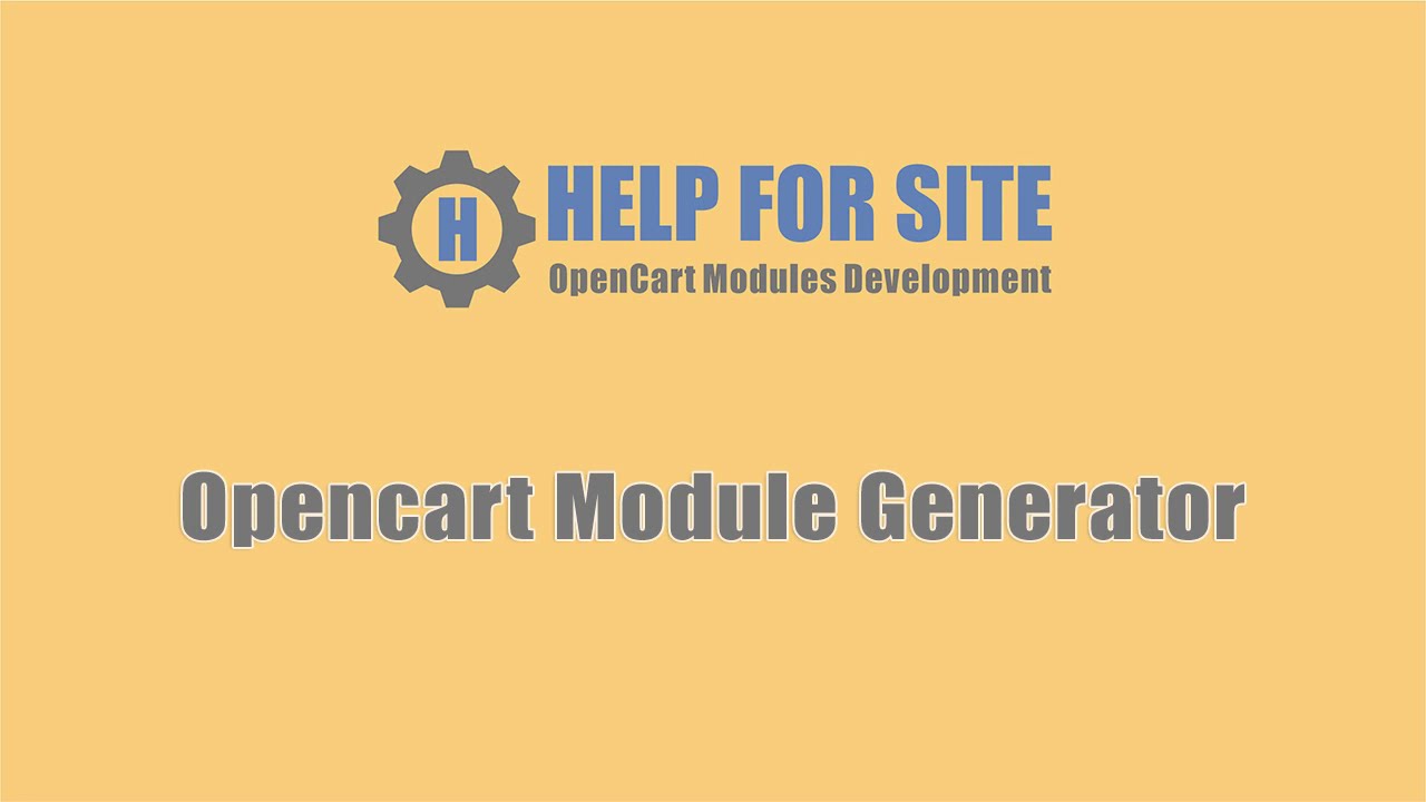 Opencart Module Generator: the first module - YouTube
