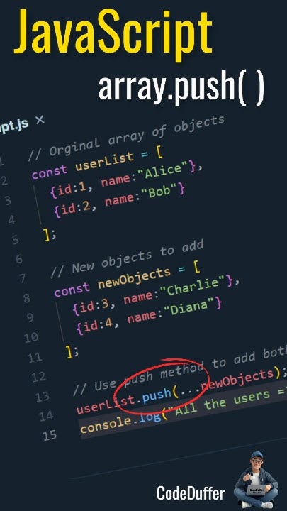 Master JavaScript Arrays: Push Multiple Objects Effortlessly! - YouTube
