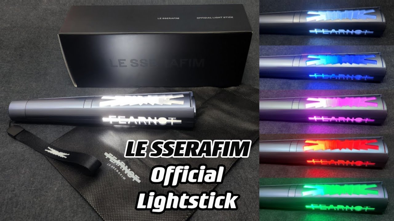 [Unboxing] LE SSERAFIM - Official Light Stick (with Bluetooth & Shake Mode  Tutorial) #FEARNOT