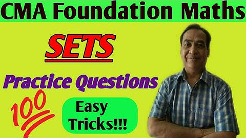 SETS| CMA Foundation|Maths| Practice Questions|Maths Expert|D.C Garg