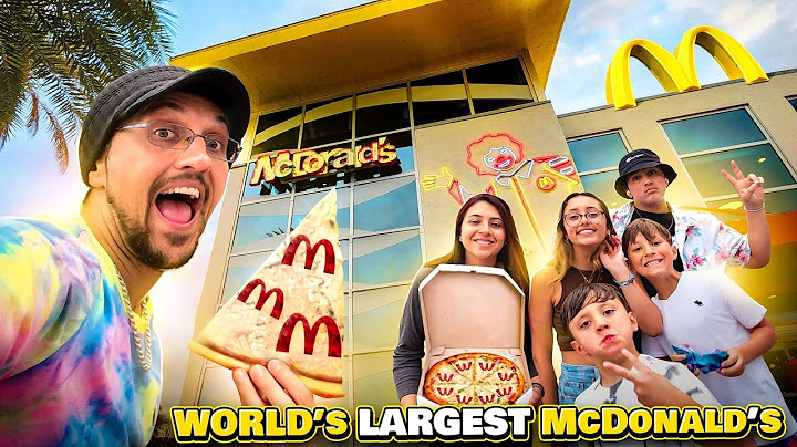 McDonalds Sells PIZZA!?  World's Largest McDonald's Tour & Museum of Illusions @ Icon Park Orlando
