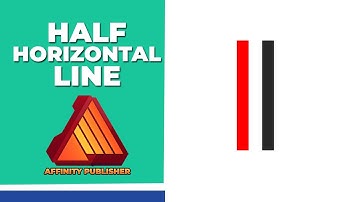 How to insert half horizontal line in affinity publisher