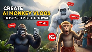How To Create Ai Monkey Vlogs Step-by-Step Guide in tamil 100% Free