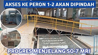 UPDATE PEMBANGUNAN STASIUN MANGGARAI RELOKASI AKSES SEMENTARA KE PERON JALUR 1-2 (2-10-2023)