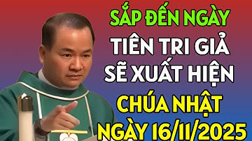 CHÚA NHẬT NGÀY 16/11/2025 - SẼ CÓ NHỮNG TIÊN TRI GIẢ XUẤT HIỆN . CHA TĨNH GIẢNG MỚI NHẤT