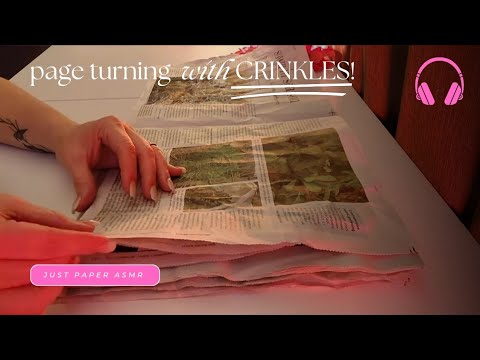 Page Turning Bliss: Crinkly Magazine, Plastic Sheet Protectors, and  Newspapers - No Talking