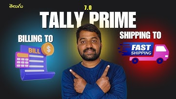 Tally Prime Sales Invoice with Billing & Shipping Address in Telugu | Complete Practical Entry